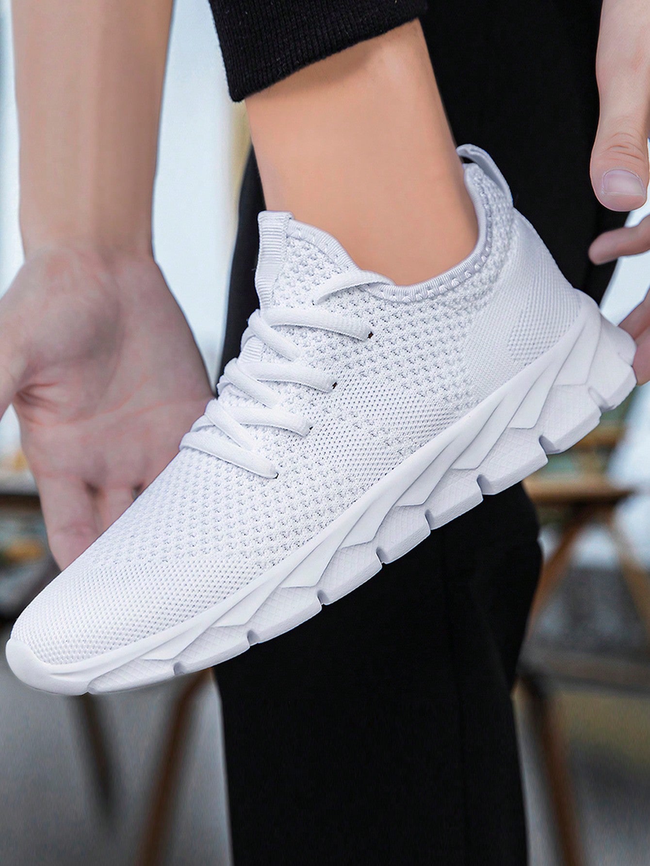 Tênis Corrida Leve Respirável Com Solado Flexível