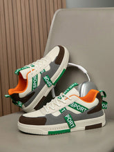 Tênis Casual Recortes Modernos Estampado Solado Robusto