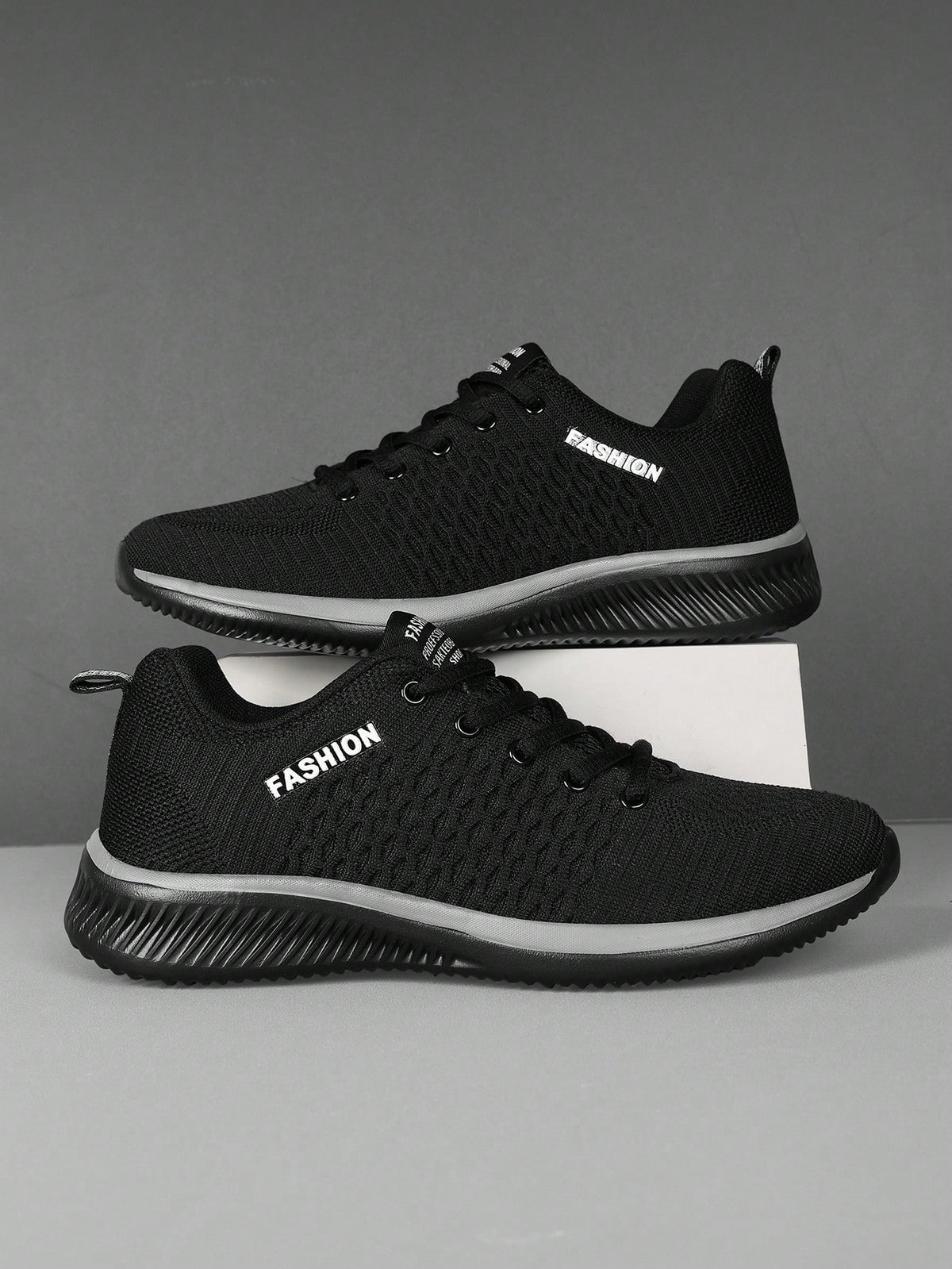 Tênis Corrida Knit Leve Com Solado Antiderrapante