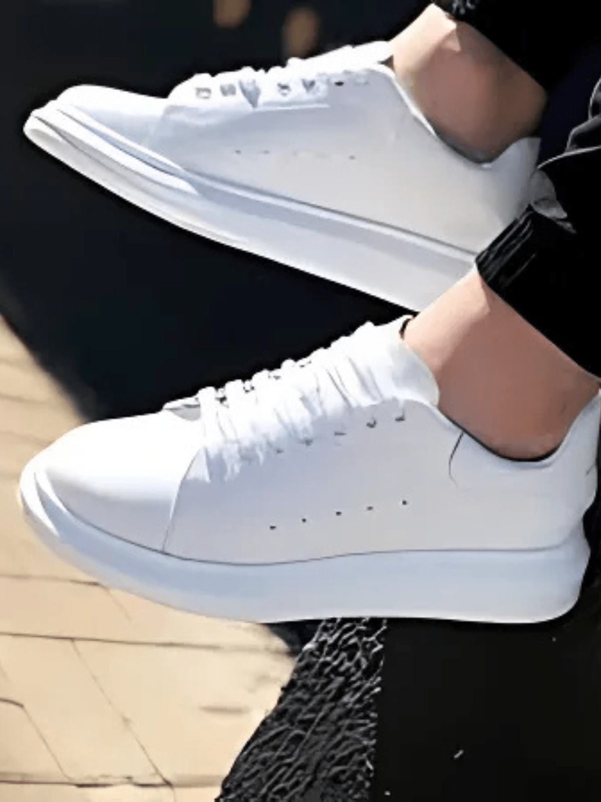 Tênis Casual Estruturado Solado Alto Minimalista