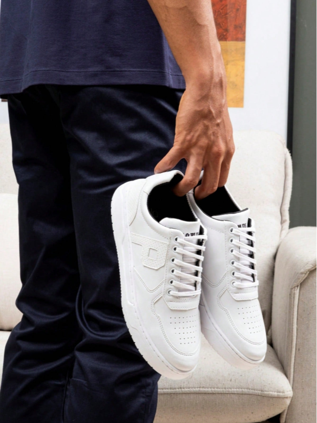 Tênis Casual Cano Baixo Estruturado Solado Antiderrapante