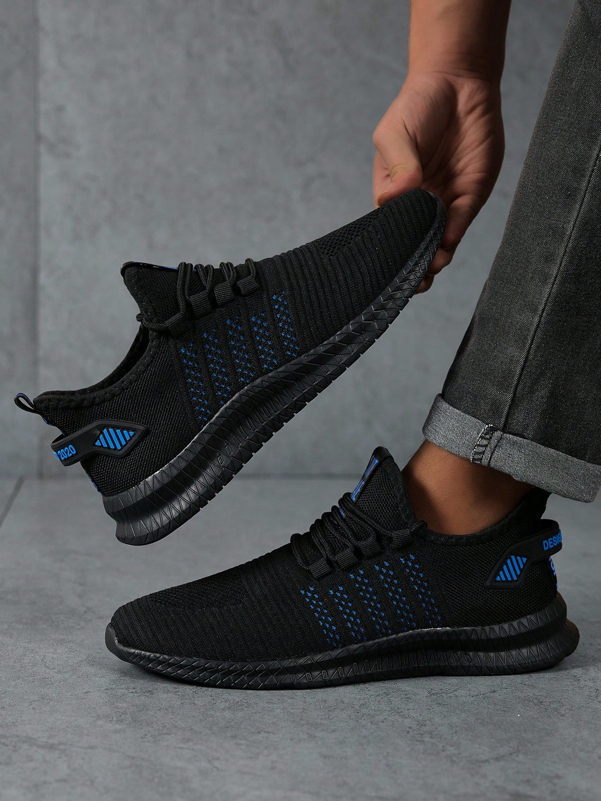 Tênis Corrida Knit Slip On Entressola Macia