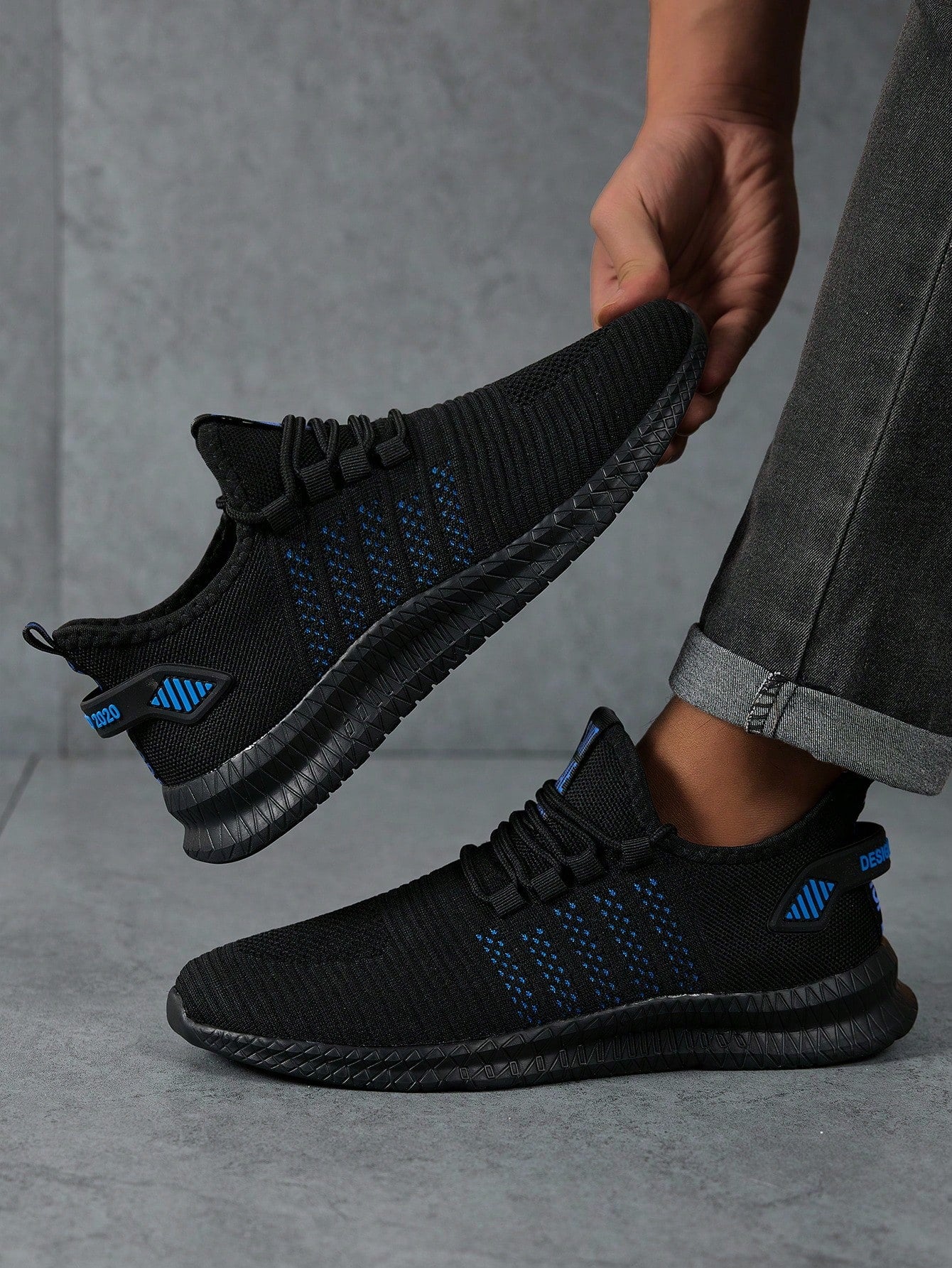 Tênis Corrida Knit Slip On Entressola Macia