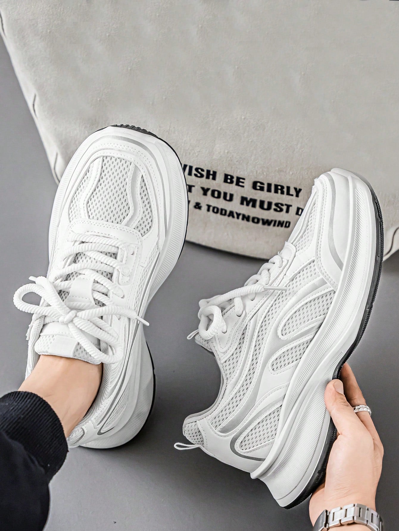 Tênis Chunky Esportivo Com Detalhes Refletivos