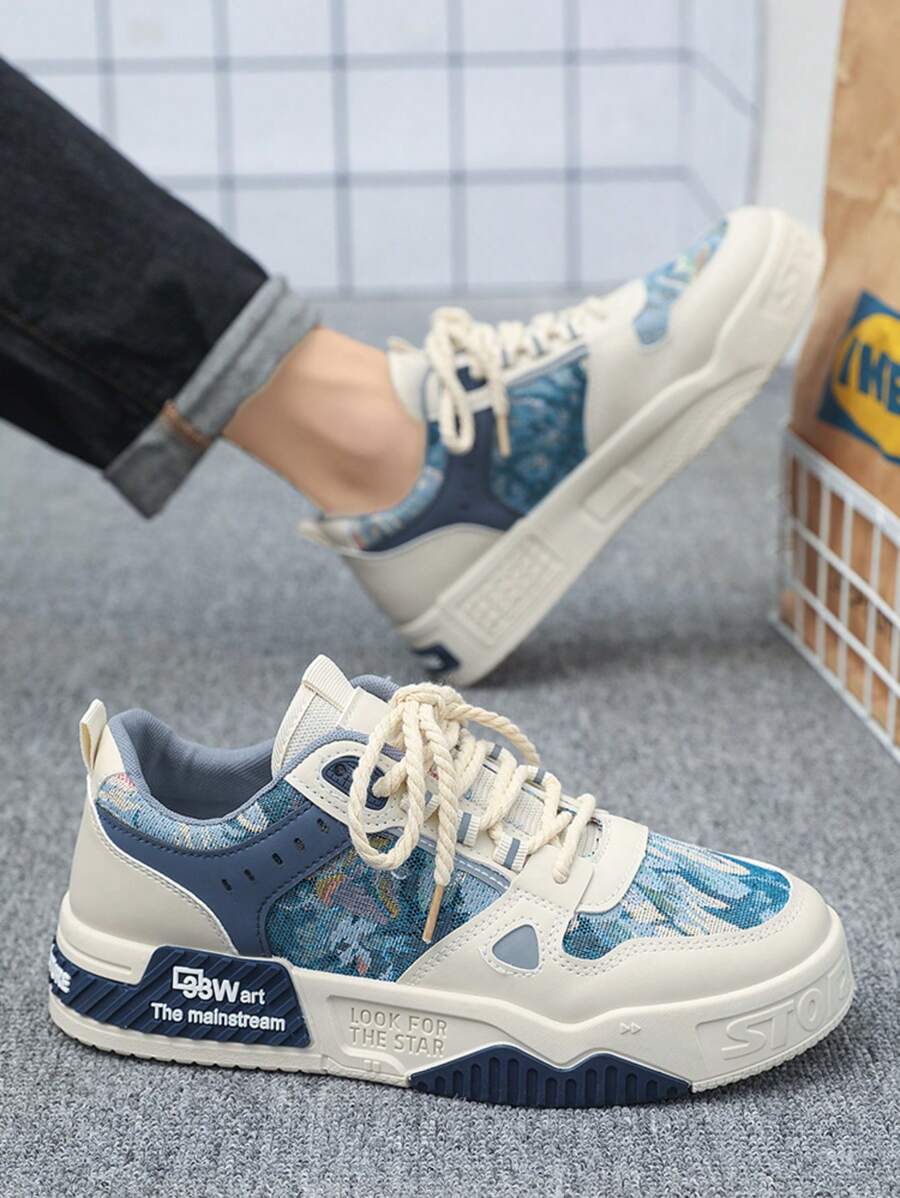 Tênis Street Estilo Urbano Com Detalhes Estampados