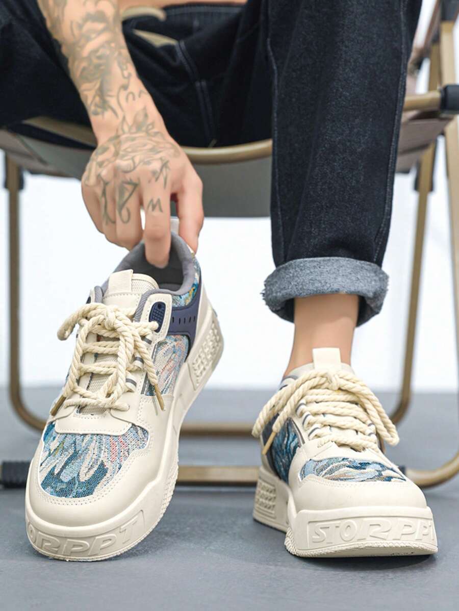 Tênis Street Estilo Urbano Com Detalhes Estampados