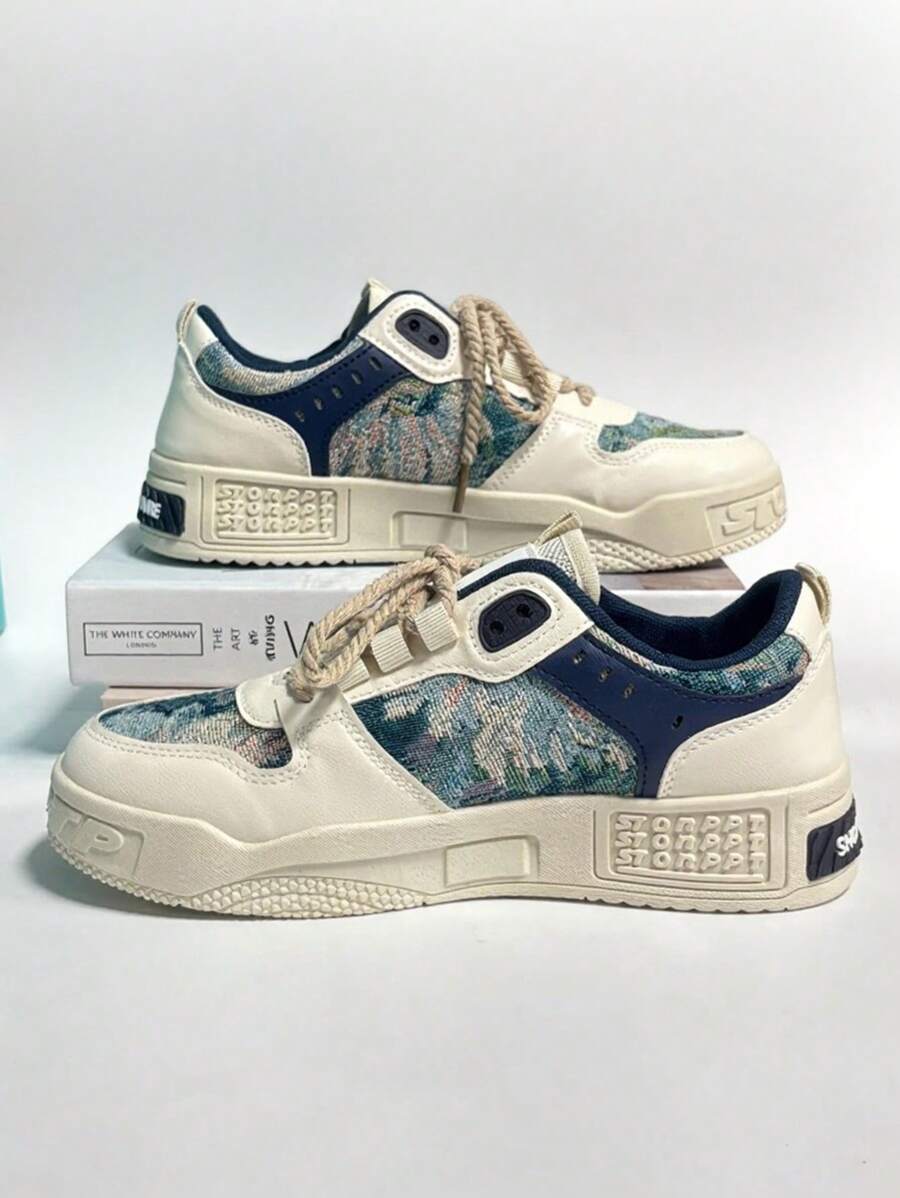 Tênis Street Estilo Urbano Com Detalhes Estampados