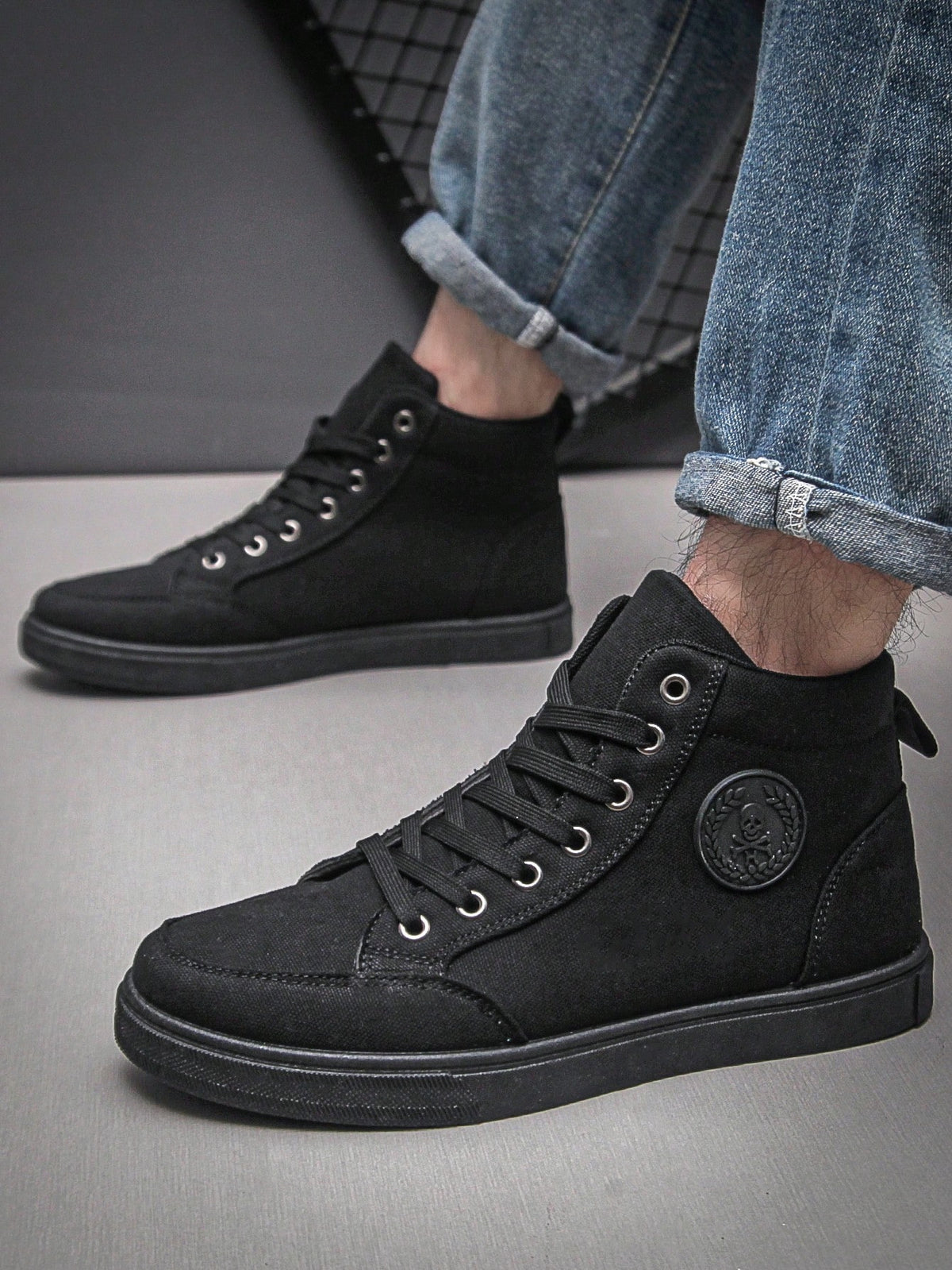 Tênis Casual Cano Alto Lona Estruturada Solado Resistente