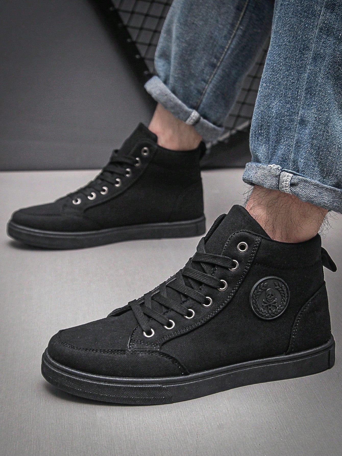 Tênis Casual Cano Alto Lona Estruturada Solado Resistente