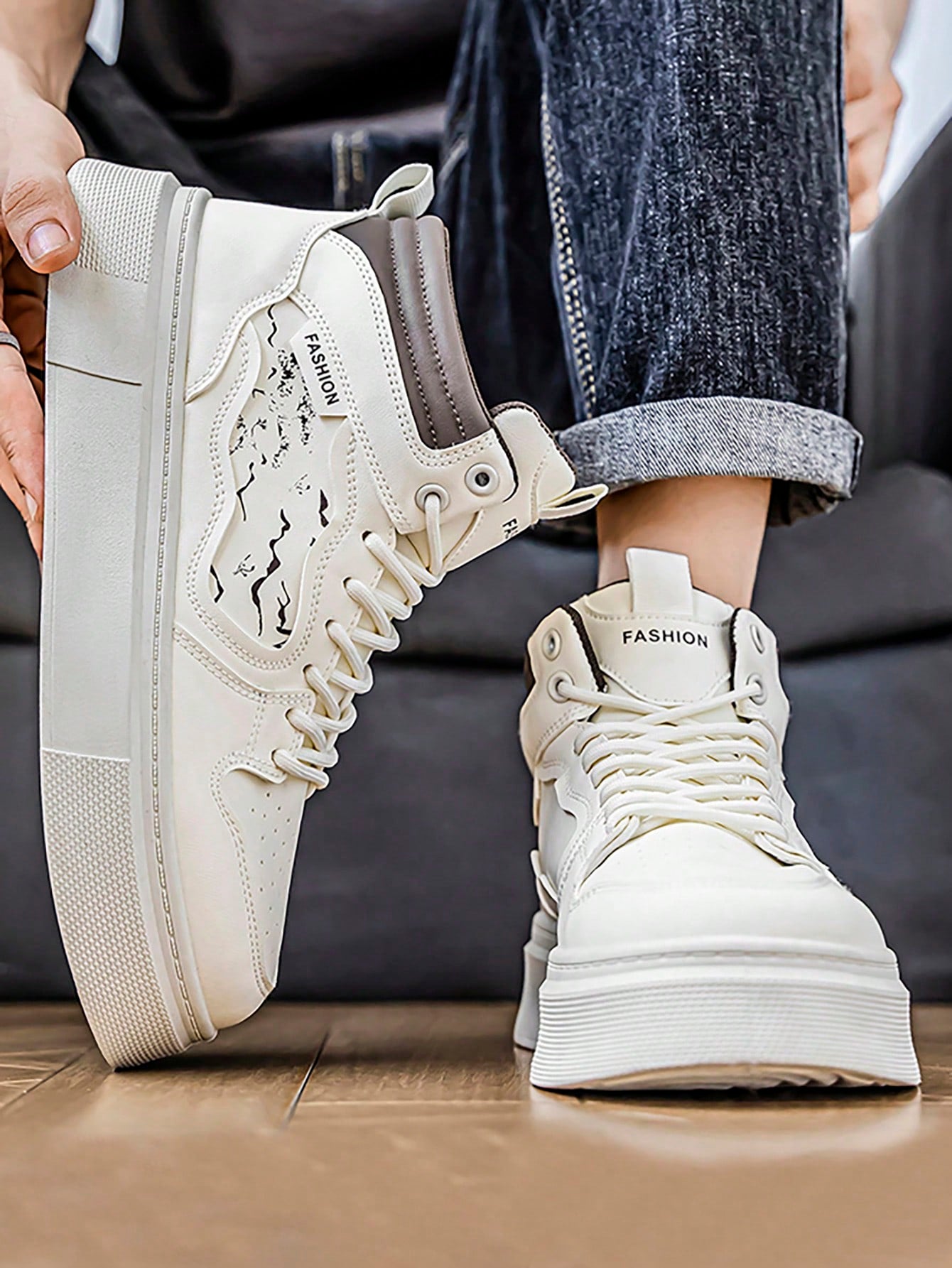 Tênis Street Cano Alto Solado Robusto