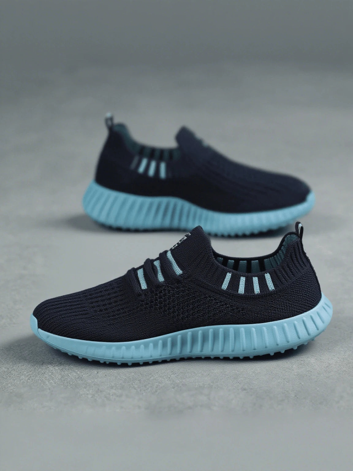 Tênis Corrida Knit Flexível Confortável