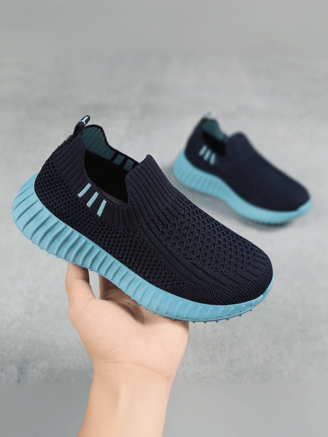 Tênis Corrida Knit Flexível Confortável