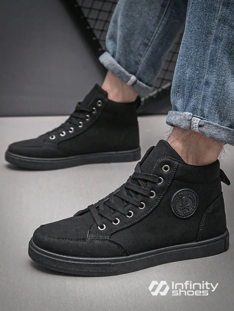 Tênis Casual Cano Alto Lona Estruturada Solado Resistente Tênis Casual Cano Alto Lona Estruturada Solado Resistente