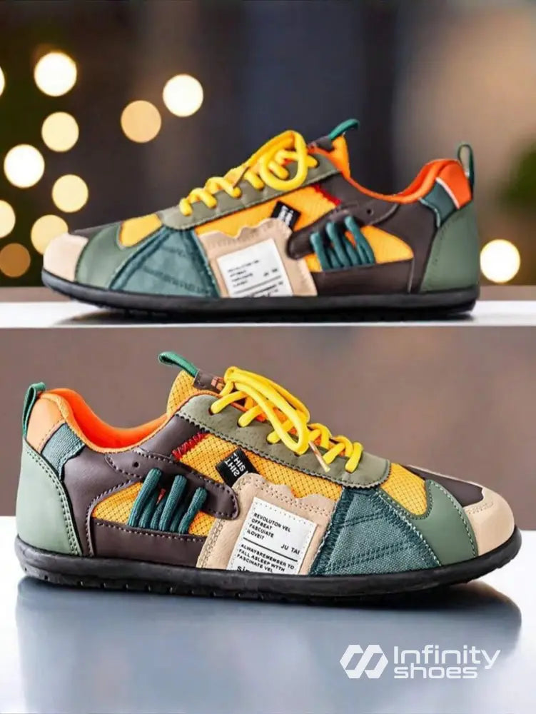 Tênis Casual Com Cabedal Multimaterial E Solado Resistente Tênis Casual Com Cabedal Multimaterial E Solado Resistente