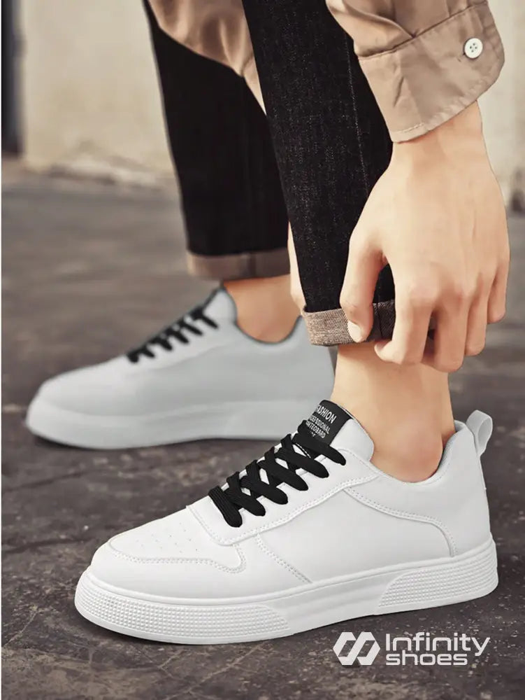 Tênis Casual Com Cadarço Estiloso Branco / 36 Tênis Casual Com Cadarço Estiloso