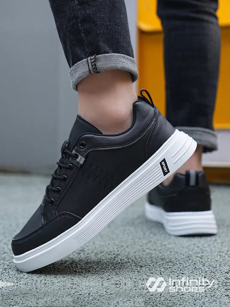 Tênis Casual Confortável Cano Baixo Preto / 36 Tênis Casual Confortável Cano Baixo