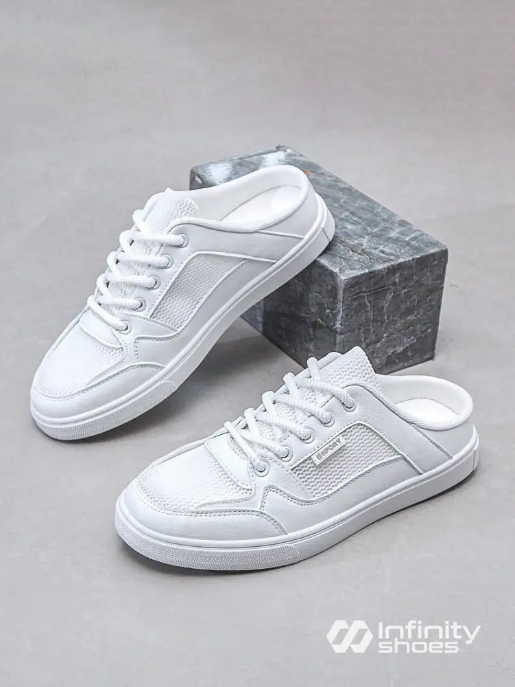 Tênis Casual Mule Lona Com Detalhe Respirável Tênis Casual Mule Lona Com Detalhe Respirável