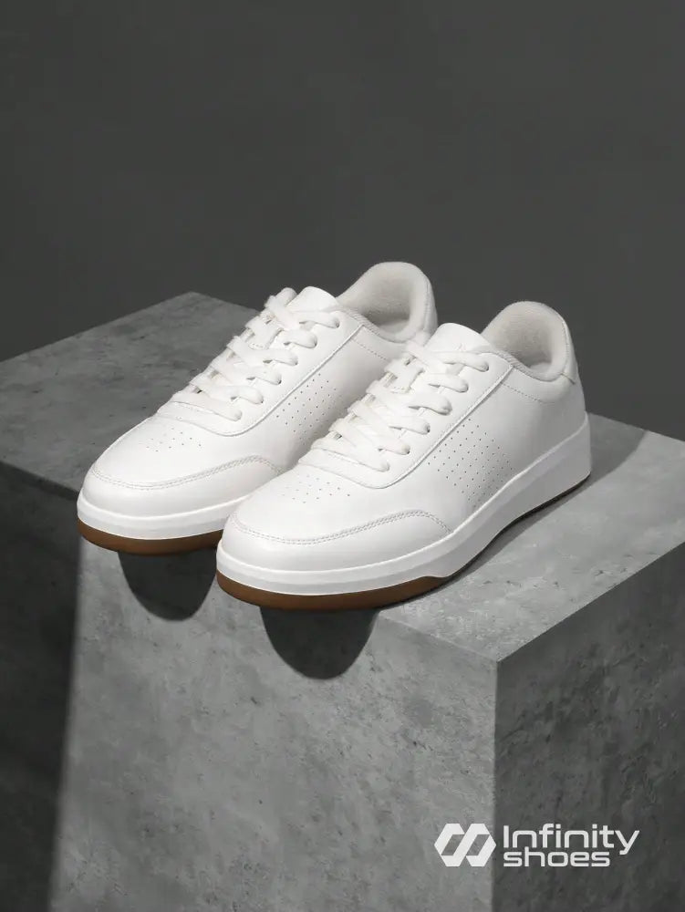 Tênis Casual Perfurado Com Solado Baixo Antiderrapante Branco / 36 Tênis Casual Perfurado Com Solado Baixo