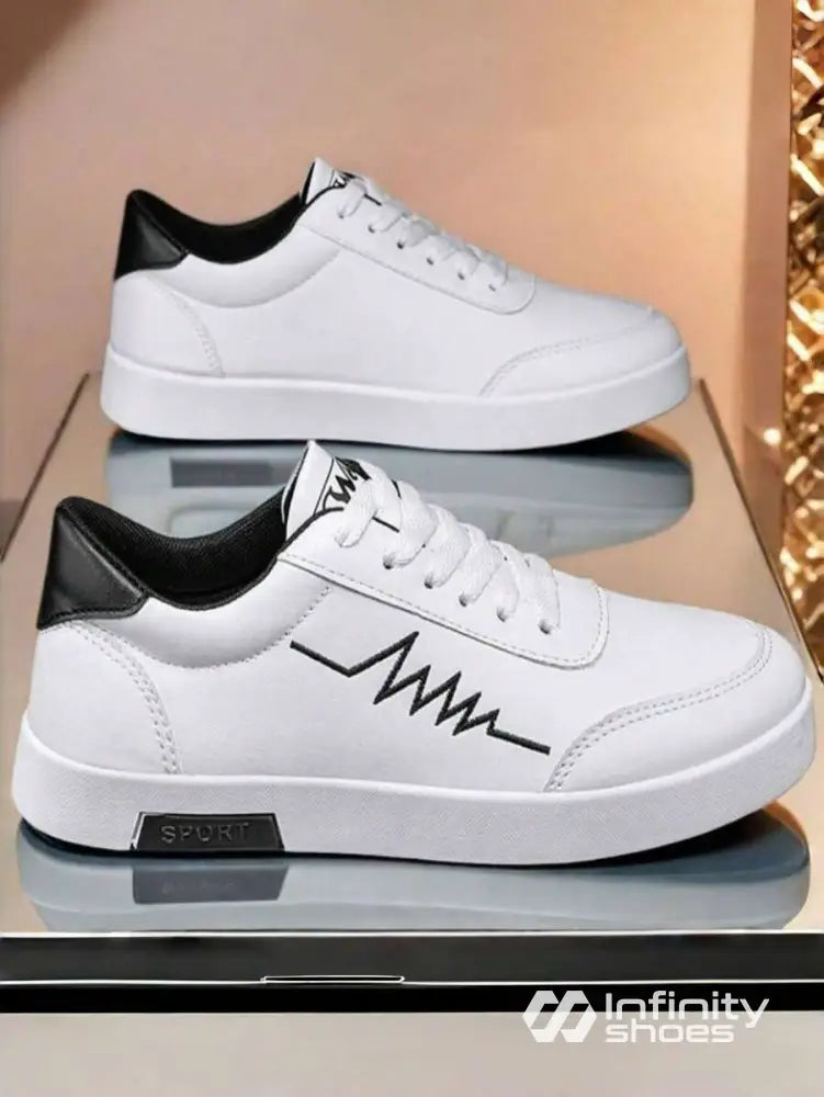 Tênis Casual Sintético Com Detalhe Bordado E Solado Resistente Tênis Casual Sintético Com Detalhe Bordado E Solado