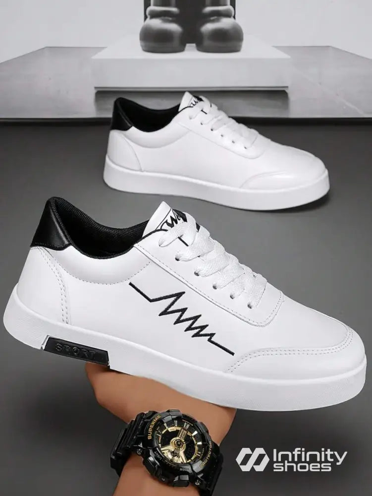 Tênis Casual Sintético Com Detalhe Bordado E Solado Resistente Tênis Casual Sintético Com Detalhe Bordado E Solado