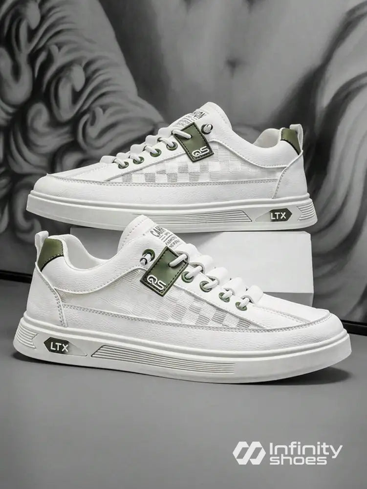 Tênis Casual Sintético Com Detalhes Modernos E Solado Grosso Tênis Casual Sintético Com Detalhes Modernos E Solado