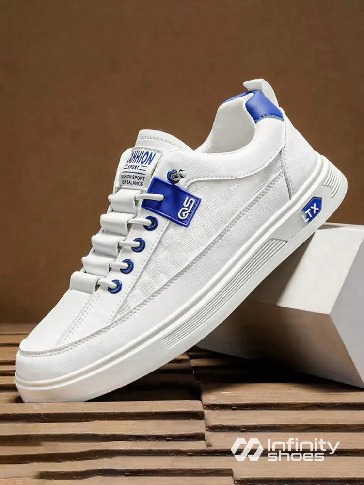 Tênis Casual Sintético Com Detalhes Modernos E Solado Grosso Tênis Casual Sintético Com Detalhes Modernos E Solado