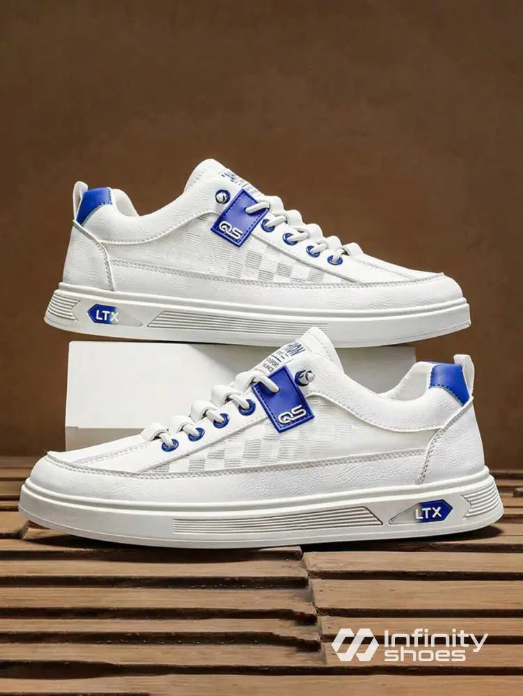 Tênis Casual Sintético Com Detalhes Modernos E Solado Grosso Azul / 36 Tênis Casual Sintético Com Detalhes Modernos E