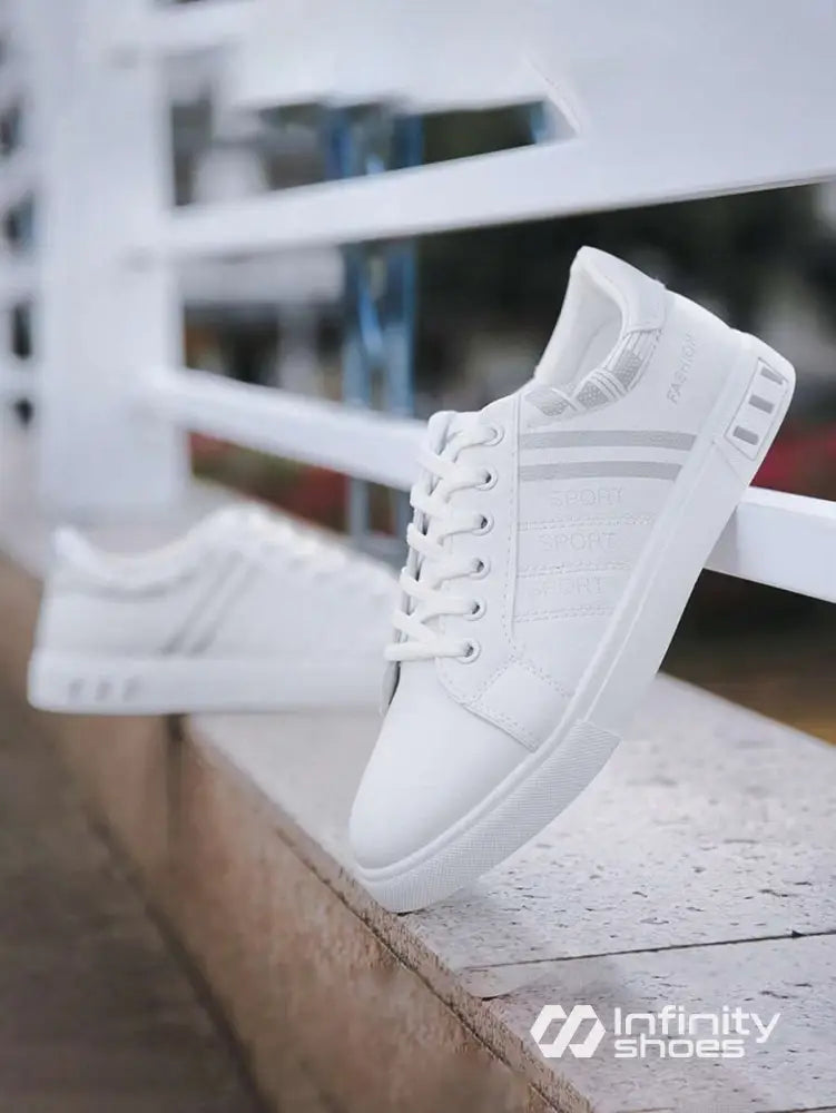 Tênis Casual Sintético Com Estilo Esportivo E Solado Resistente Tênis Casual Sintético Com Estilo Esportivo E Solado