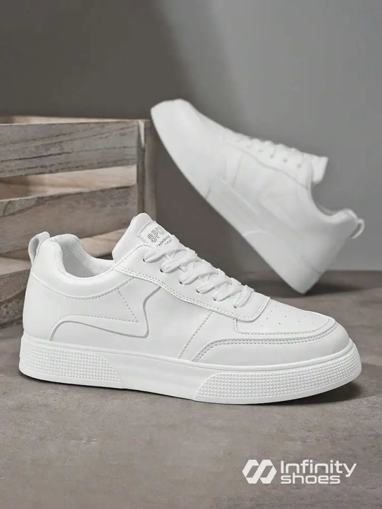 Tênis Casual Sintético Com Solado Reforçado E Design Clean Tênis Casual Sintético Com Solado Reforçado E Design Clean