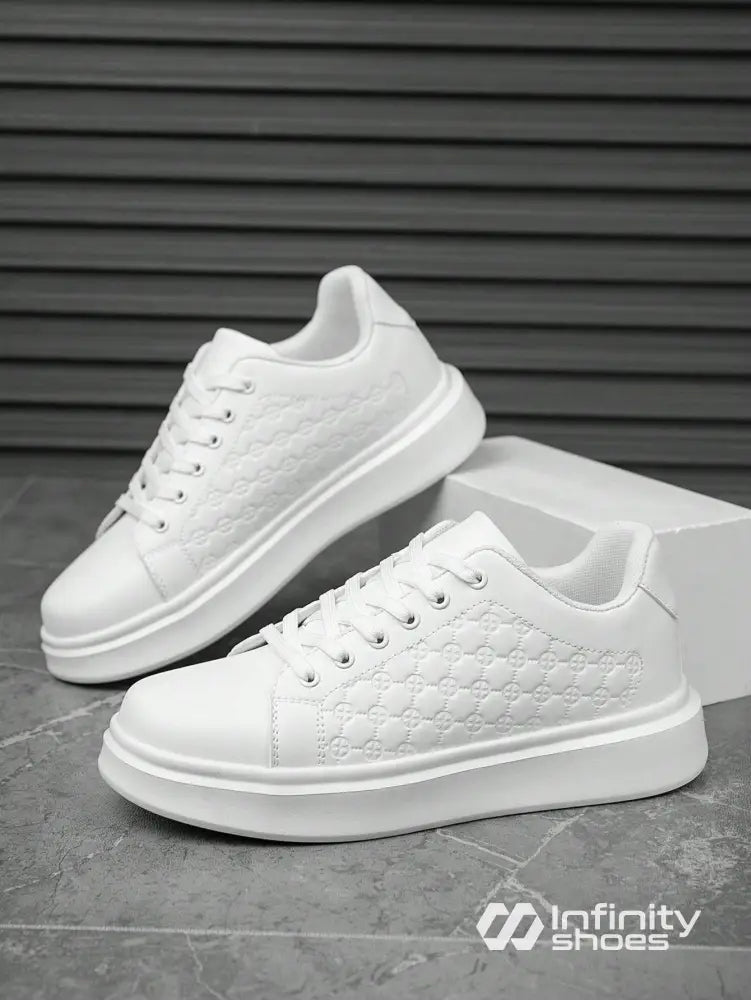 Tênis Casual Sintético Com Textura Lateral E Solado Plataforma Tênis Casual Sintético Com Textura Lateral E Solado