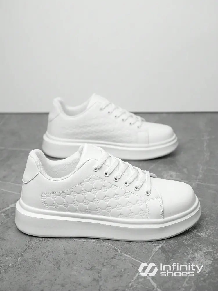 Tênis Casual Sintético Com Textura Lateral E Solado Plataforma Tênis Casual Sintético Com Textura Lateral E Solado