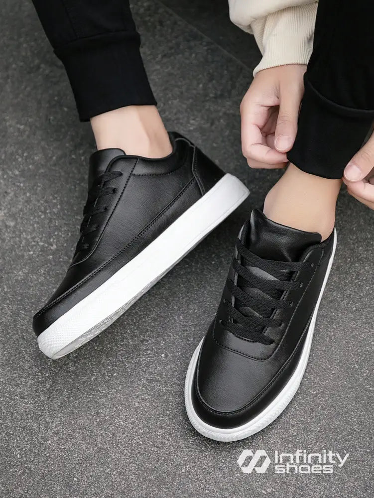 Tênis Casual Sintético Texturizado Com Solado Reto Tênis Casual Sintético Texturizado Com Solado Reto