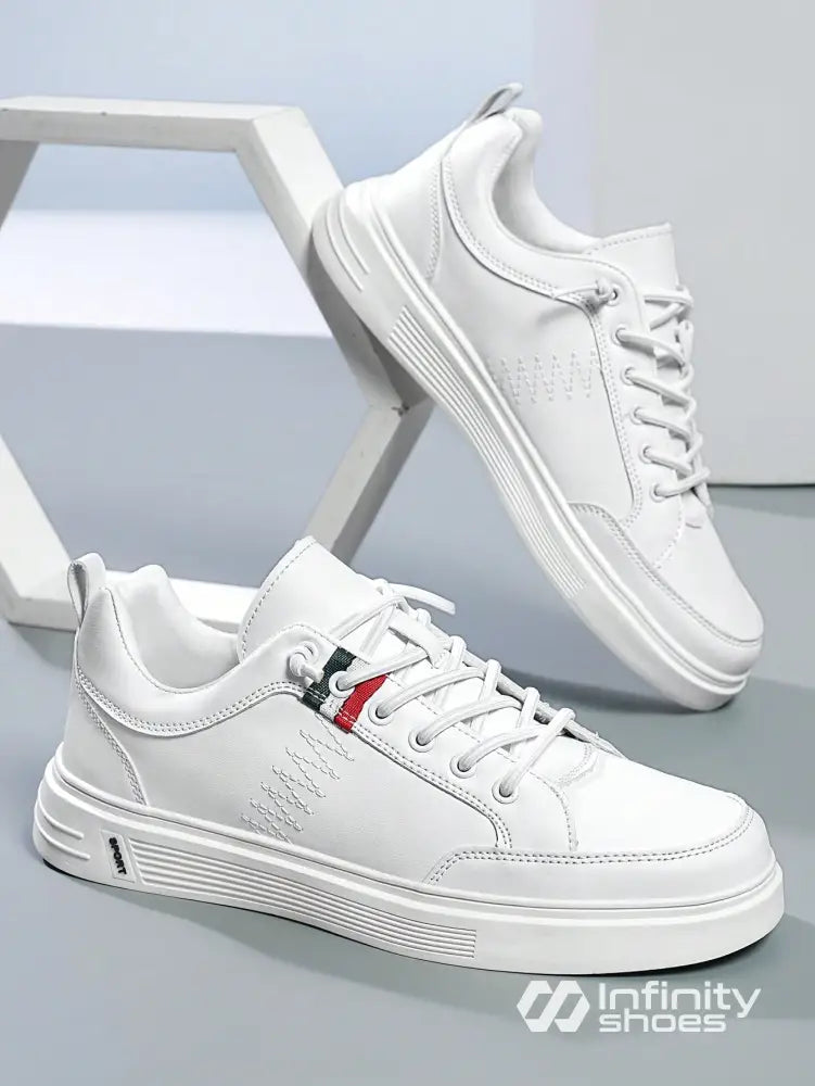 Tênis Casual Solado Grosso Estilo Minimalista Branco / 36 Tênis Casual Solado Grosso Estilo Minimalista