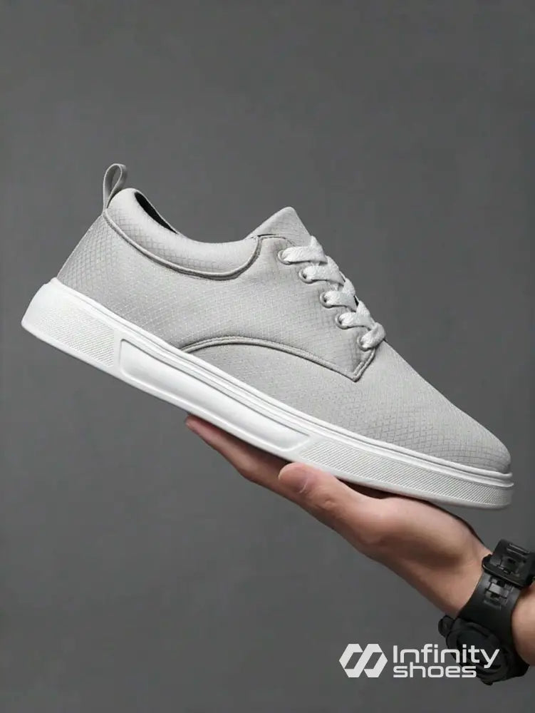 Tênis Casual Tecido Respirável Com Solado Baixo Resistente Cinza Claro / 36 Tênis Casual Tecido Respirável Com Solado