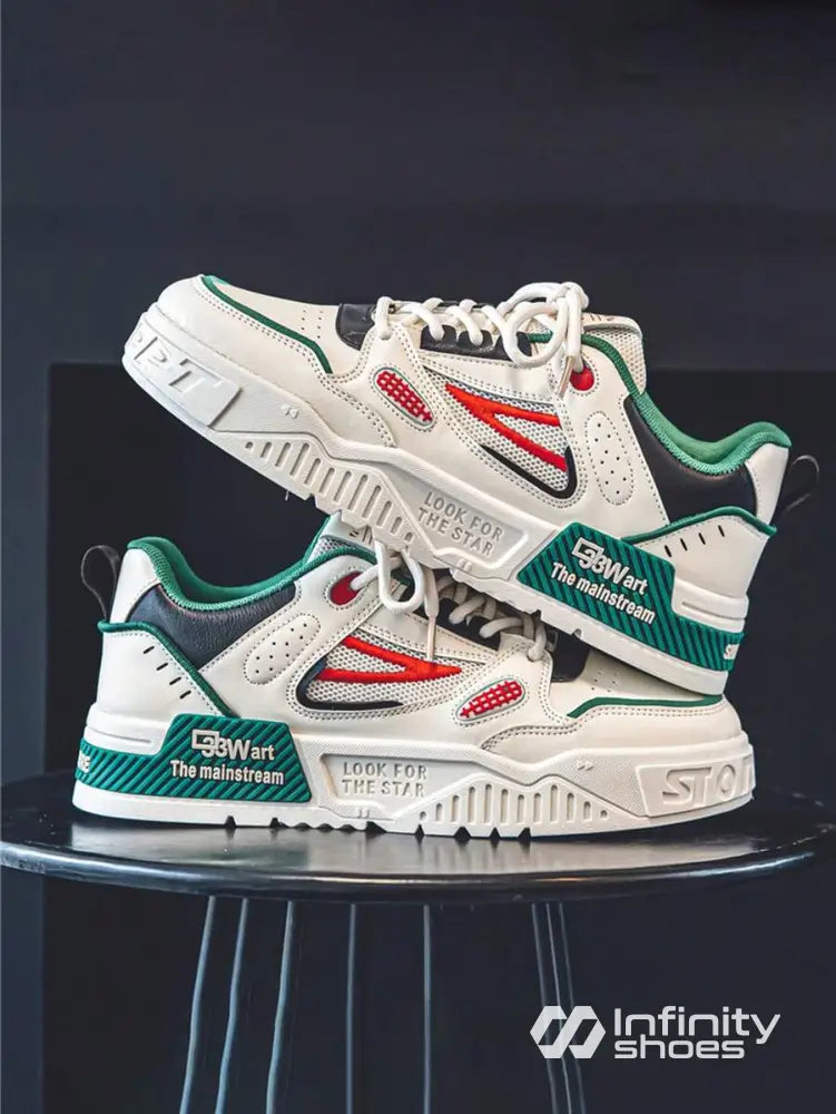 Tênis Chunky Cano Baixo Design Esportivo Urbano Branco / 36 Tênis Chunky Cano Baixo Design Esportivo Urbano