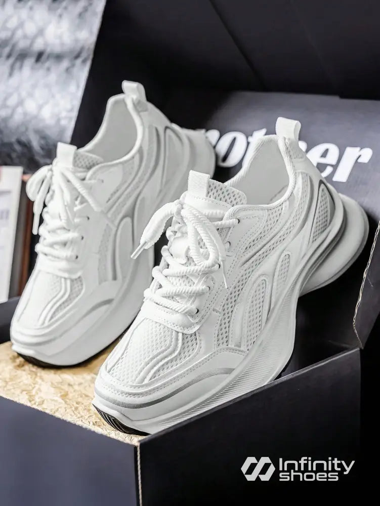 Tênis Chunky Esportivo Com Detalhes Refletivos Branco / 36 Tênis Chunky Esportivo Com Detalhes Refletivos