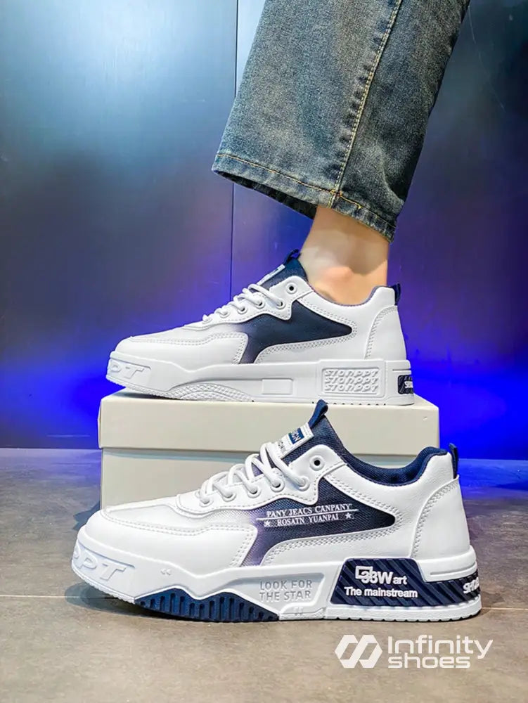 Tênis Street Cano Baixo Recortes Estilizados Branco / 36 Tênis Street Cano Baixo Recortes Estilizados