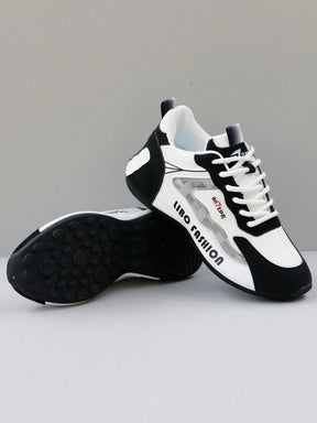 Tênis Casual Respirável Com Recortes Contrastantes