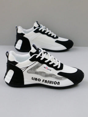 Tênis Casual Respirável Com Recortes Contrastantes