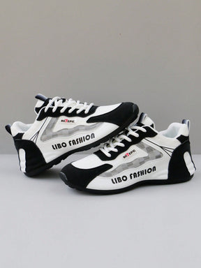 Tênis Casual Respirável Com Recortes Contrastantes