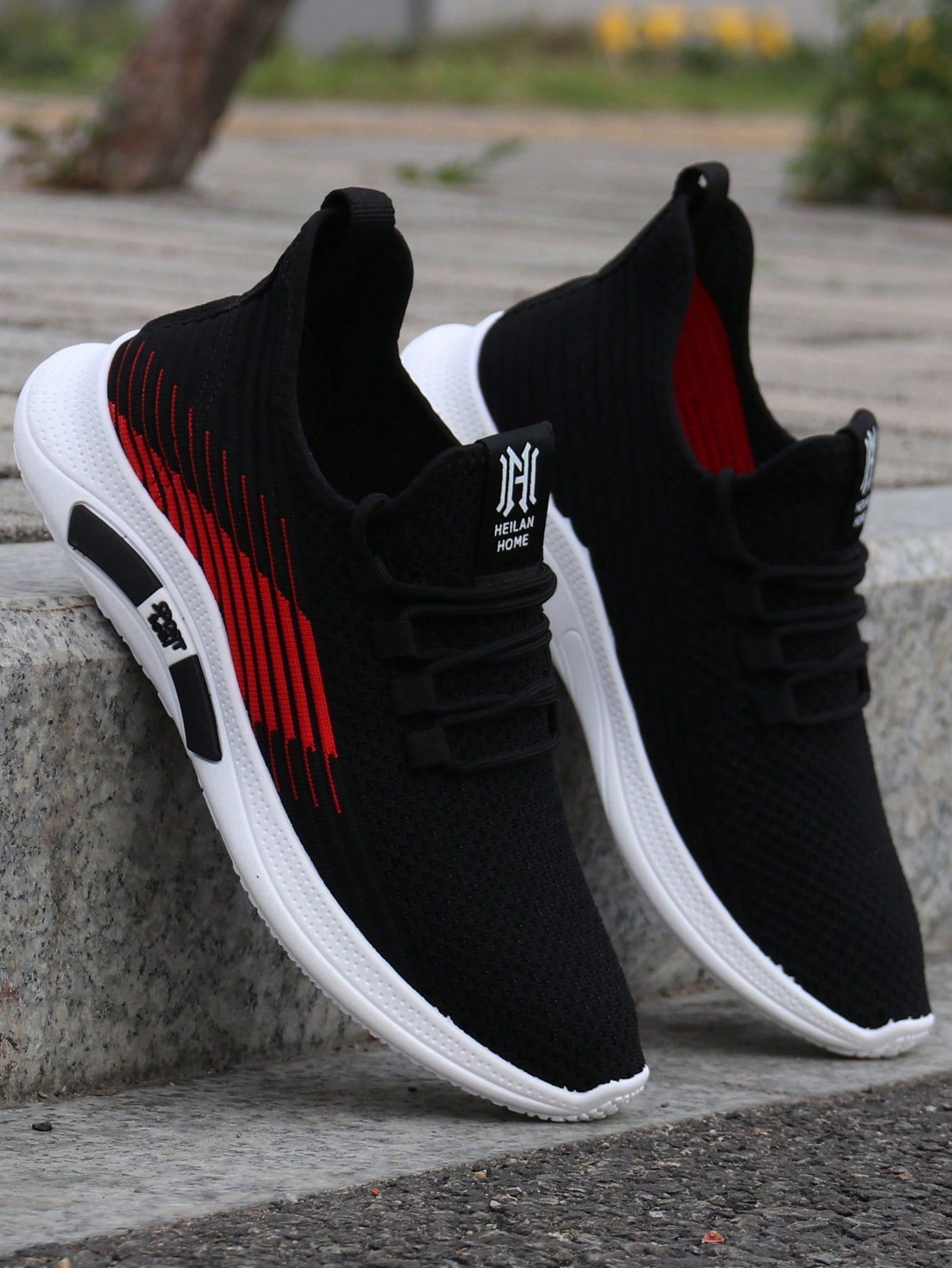 Tênis Corrida Knit Slip On Solado Leve EVA