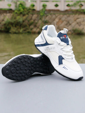 Tênis Casual Recortes Esportivos Cabedal Respirável