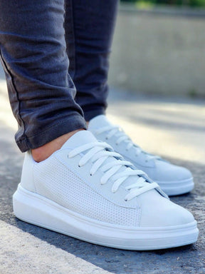 Tênis Casual Cano Baixo Respirável Solado Alto