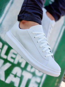 Tênis Casual Cano Baixo Respirável Solado Alto