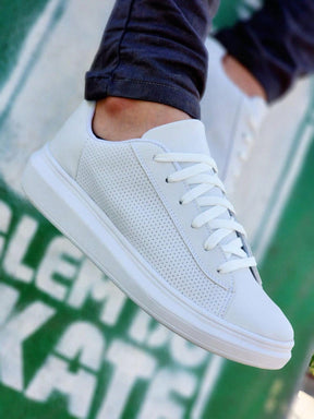 Tênis Casual Cano Baixo Respirável Solado Alto