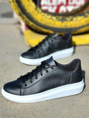 Tênis Casual Cano Baixo Respirável Solado Alto