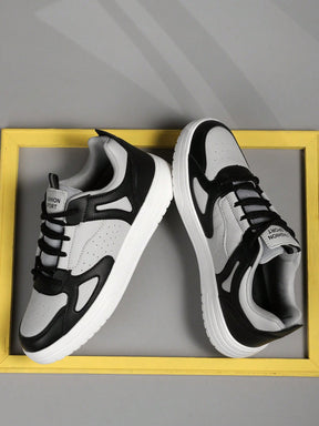 Tênis Casual Cano Baixo Recortes Modernos Solado Resistente