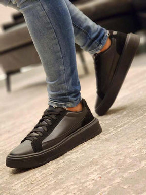 Tênis Casual Cano Baixo Com Recortes Solado Estruturado