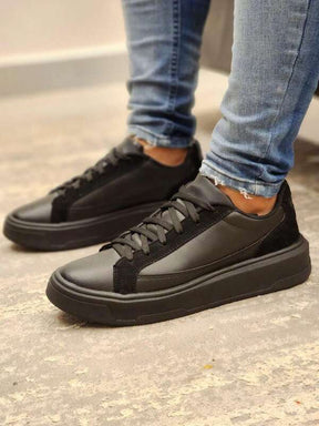 Tênis Casual Cano Baixo Com Recortes Solado Estruturado