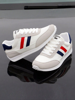 Tênis Casual Cano Baixo Respirável Com Faixas Laterais